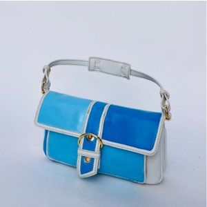 Vintage hand painted bag - Crescent Bag